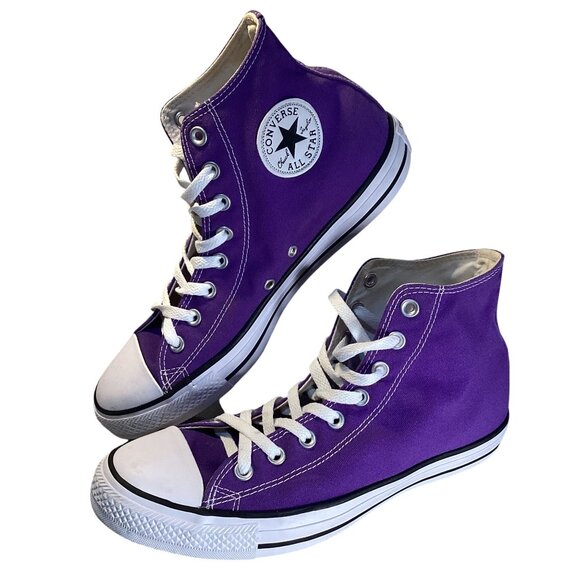 Converse Chuck Taylor All Stars Purple High Top Men's 9 Women's 11  Very Nice ! - Picture 1 of 7
